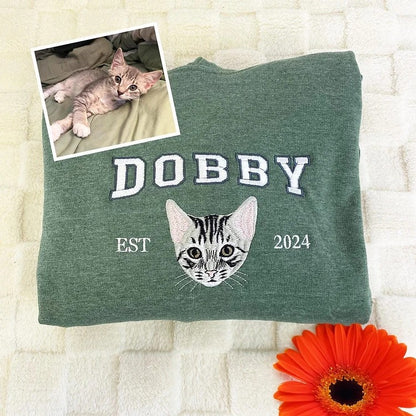 Vêtement brodé avec le nom et portrait de votre animal